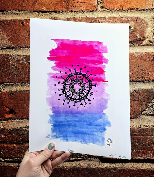 Watercolor Mandala Eclectic Print